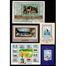 Ungarn - Dobeltplanche med miniark - 10 forskellige.